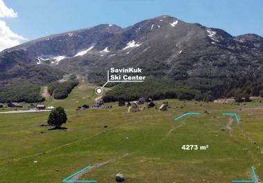 Land plot in Zhablyak for construction of mini hotel next to ski lift Savin Kuk