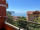 An apartment for sale in Petrovac with sea view from terrace 500 m from sea