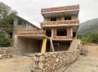 New under construction house in Dobra Voda with sea view and mountains