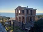 Land plot and house under construction in Zagora, Kotor with stunning sea view