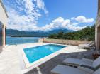 Modern villa next to Tivat with private beach, boat dock and panoramic views