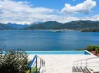 Modern villa next to Tivat with private beach, boat dock and panoramic views