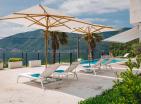 Luxurious 6-room villa first line with sea view and pool in Morinj, Kotor