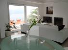 Scenic 3-story home in Krasici with sea view and palm