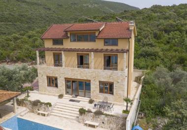 Luxurious seaside villa in Glavaticici with pool next to the sea