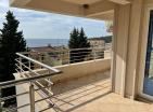Stunning 64 m2 one bedroom apartment in Petrovac with sea view terrace