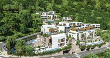 Exclusive new 154 m2 townhouse in Tivat with sea views and pool
