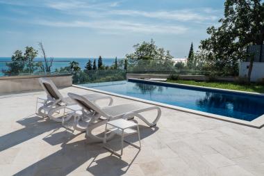 New luxury seaview 346 m2 villa with pool in Drobnići, Montenegro