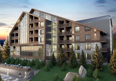Luxury studio 30 m2 in Kolasin in under-construction hotel for investments