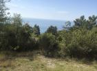 Flat land above Budva with sea view to town and Sveti Stefan